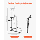 Soporte de Reparación de Bicicletas SucceBuy Plegable – Caballete de Trabajo Ajustable Alta Resistencia (30-50 kg), Soporte de Mantenimiento para MTB y Bicicleta de Carretera