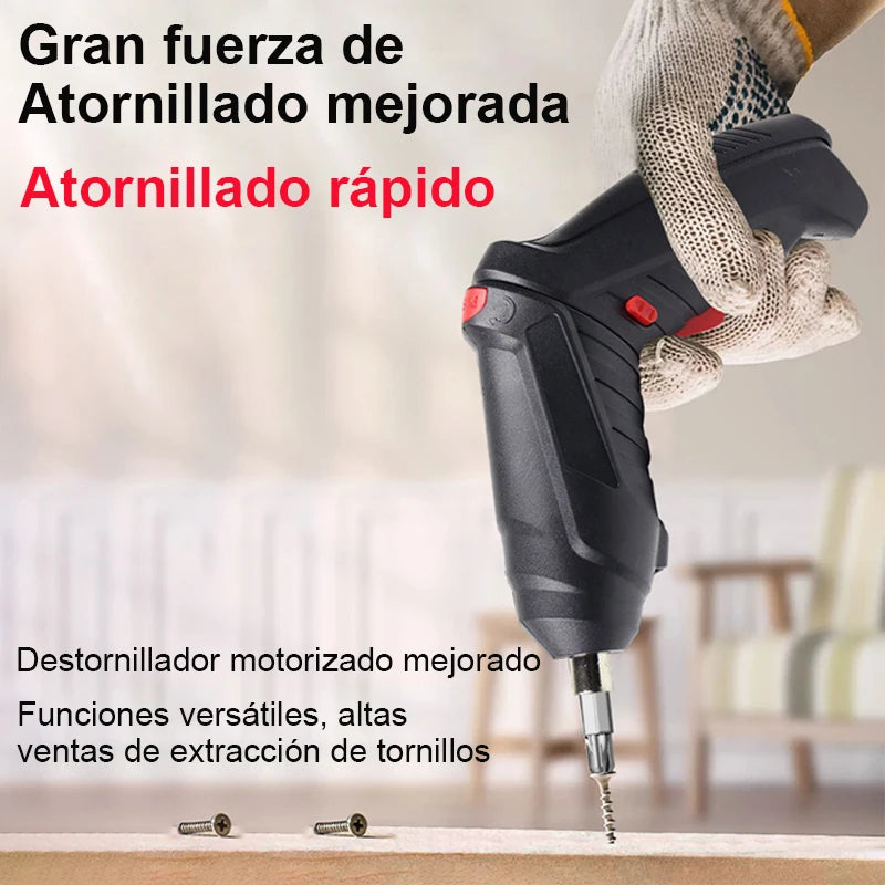 Juego de Destornillador Eléctrico Multifunción 47 Piezas – Inalámbrico con Batería de Litio