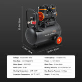 Compresor de aire portátil SucceBuy 900W 1450W 1800W silencioso sin aceite, bomba de inflado para neumáticos coche moto y herramientas