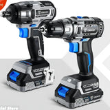 DEKO 20V DKBL20DU3 Kit combinado de taladro inalámbrico sin escobillas Mini destornillador eléctrico herramientas eléctricas de 2 velocidades para carpintería