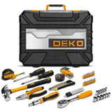 Maletín de Herramientas DEKO 228 Piezas – Juego Completo de Llaves de Vaso para Reparación de Automóviles con Estuche