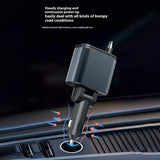 Cargador de Coche 5 en 1 con Bluetooth FM – Carga Rápida USB, Cable Retráctil, MP3 y Soporte U Disk