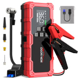 Arrancador de Coche 8000/9000A con Compresor 150 PSI – Booster Batería Portátil para Gasolina y Diésel
