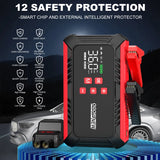 Arrancador de Coche 8000/9000A con Compresor 150 PSI – Booster Batería Portátil para Gasolina y Diésel