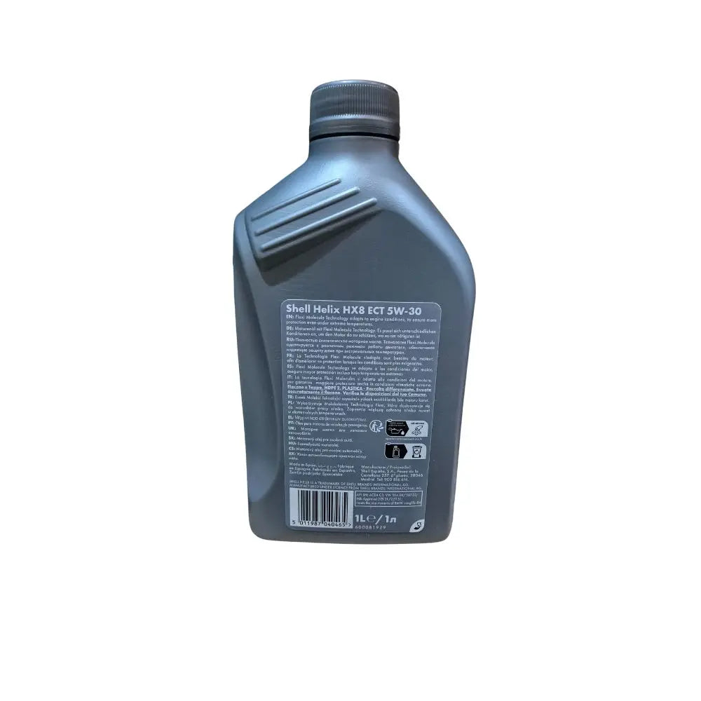 Aceite Shell Helix Hx8 Ect 5W30 1 L - Lubricante Bajo en Cenizas - Protección Filtros Diésel