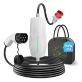 Cargador EV Portátil 16A 220V-230V Tipo 2 – Cable de Carga con Enchufe Schuko para Coche Eléctrico (IEC 62196-2)