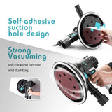 Lijadora de Pared DEKO 900W con LED – Lijadora de Yeso con Bolsa de Polvo y Accesorios