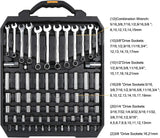 DEKO DKMT192 Juego de Herramientas Mecánicas 192 Piezas – Kit Completo de Llaves de Tubo con Estuche para Reparación de Automóviles y Bricolaje