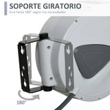 DURHAND Carrete de Manguera de Aire Comprimido Automático Conector de 1/4'' BSP con Soporte para Pared Giratorio 180° Diámetro