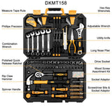 Kit de Herramientas DEKO 100 Piezas – Juego Multifuncional para Carpintería y Bricolaje