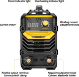 Soldadora DEKO MMA 220V ARC 200A – Máquina de Soldadura con Soporte de Electrodo y Accesorios