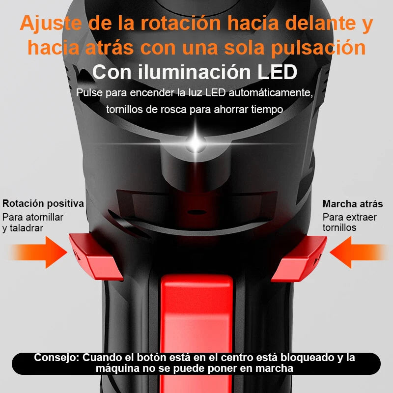 Juego de Destornillador Eléctrico Multifunción 47 Piezas – Inalámbrico con Batería de Litio