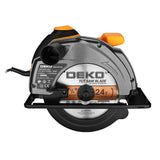 Sierra circular eléctrica serie DEKO DKCS, cortadora multifuncional de 185mm, herramienta eléctrica doméstica de 1500W con mango auxiliar