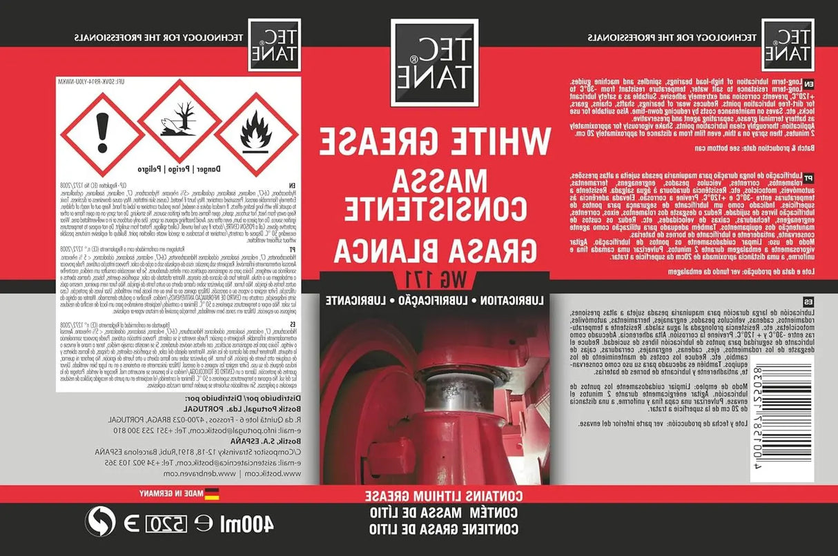 Pack 3 Spray Grasa de Litio Blanca 400 ml – Lubricación Extrema de -30°C a +120°C