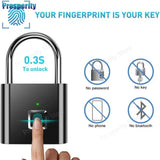 Candado Inteligente con Huella Dactilar USB – Impermeable IPX, Desbloqueo Rápido 0.3s, Candado Portátil Antirrobo de Zinc