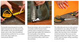 DEKO Kit de herramientas manuales de 50 piezas, material CR-V y S2 para reparación profesional de automóviles Juego de llaves de tubo de trinquete con casquillo