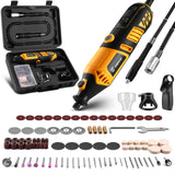 DEKO Kit de Herramientas Rotativas Eléctricas – Mini Multiherramienta para Madera y Metal (Amoladora y Perforadora)