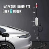 Cargador EV Portátil 16A 220V-230V Tipo 2 – Cable de Carga con Enchufe Schuko para Coche Eléctrico (IEC 62196-2)