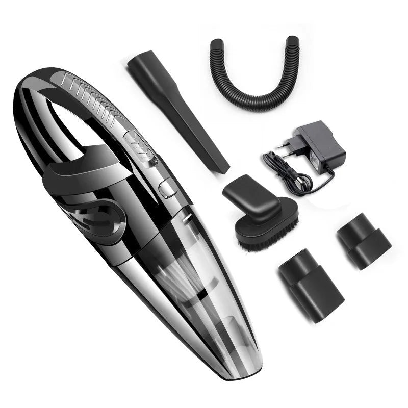 Aspiradora de mano inalámbrica, potente succión ciclónica, limpieza Interior de coche, portátil, recargable para pelo de mascotas en casa