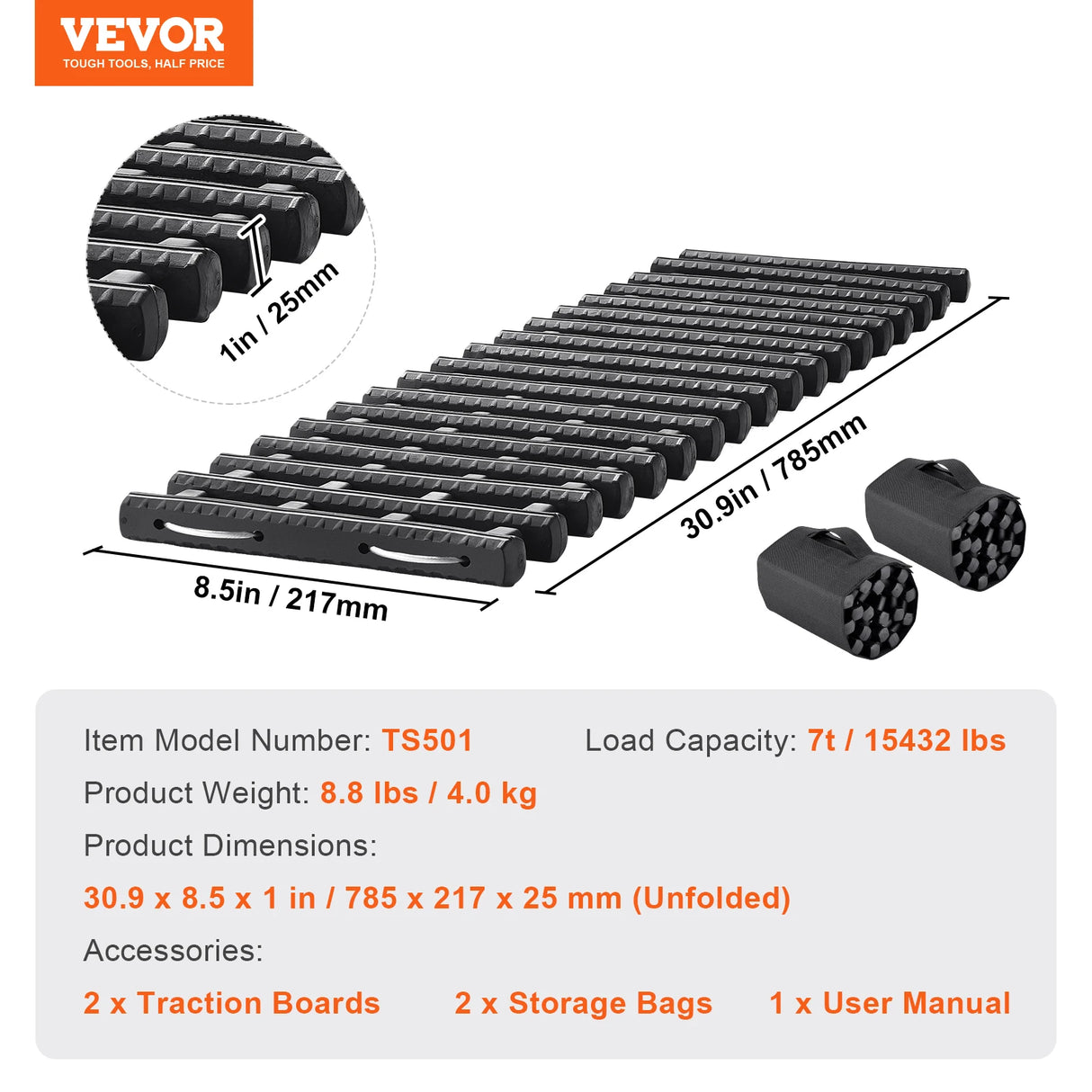 SucceBuy Placas de tracción de 10 toneladas con placas de recuperación de material PP para camioneta de vehículos todoterreno SUV RV par esteras de tracción de neumáticos