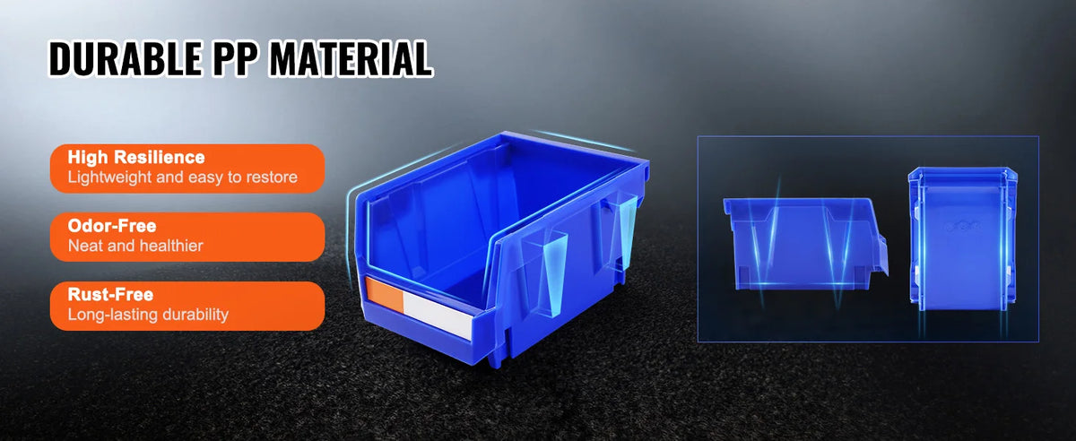 Contenedor de almacenamiento SucceBuy, contenedor organizador apilable de 24 Uds., estante escalonado independiente de 5x4x3 pulgadas para contenedor de apilamiento colgante de garaje