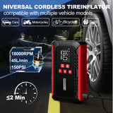 Arrancador de Coche 8000/9000A con Compresor 150 PSI – Booster Batería Portátil para Gasolina y Diésel