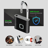 Candado Inteligente con Huella Dactilar USB – Impermeable IPX, Desbloqueo Rápido 0.3s, Candado Portátil Antirrobo de Zinc