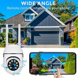 Cámara de seguridad WiFi inalámbrica 1080P HD Ease Life 2 unidades con visión nocturna en color, audio bidireccional y rotación 360° Pan/Tilt/Zoom para interior y exterior