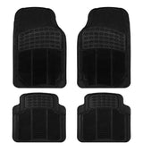 Alfombrillas de Goma Universales para Coche 4 Piezas – Negro Recortables, Antideslizantes y Resistentes al Agua (2 Delanteras + 2 Traseras)