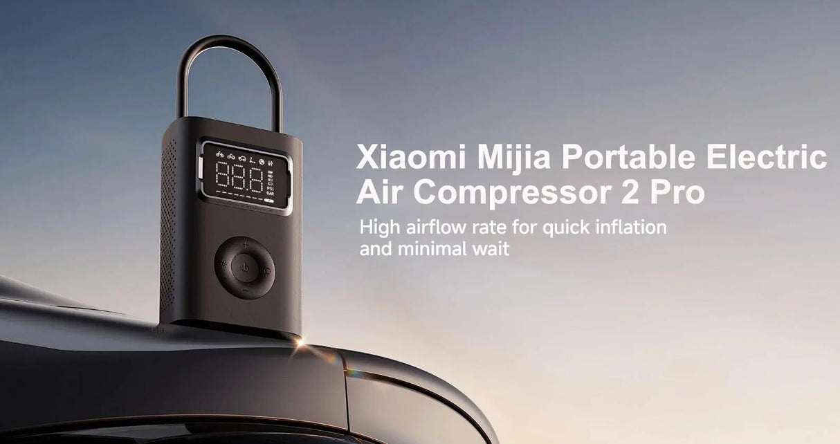 Compresor de aire portátil Xiaomi Mijia 2 / 2D / 2 Pro inflador eléctrico digital con detección de presión para neumáticos coche moto bicicleta