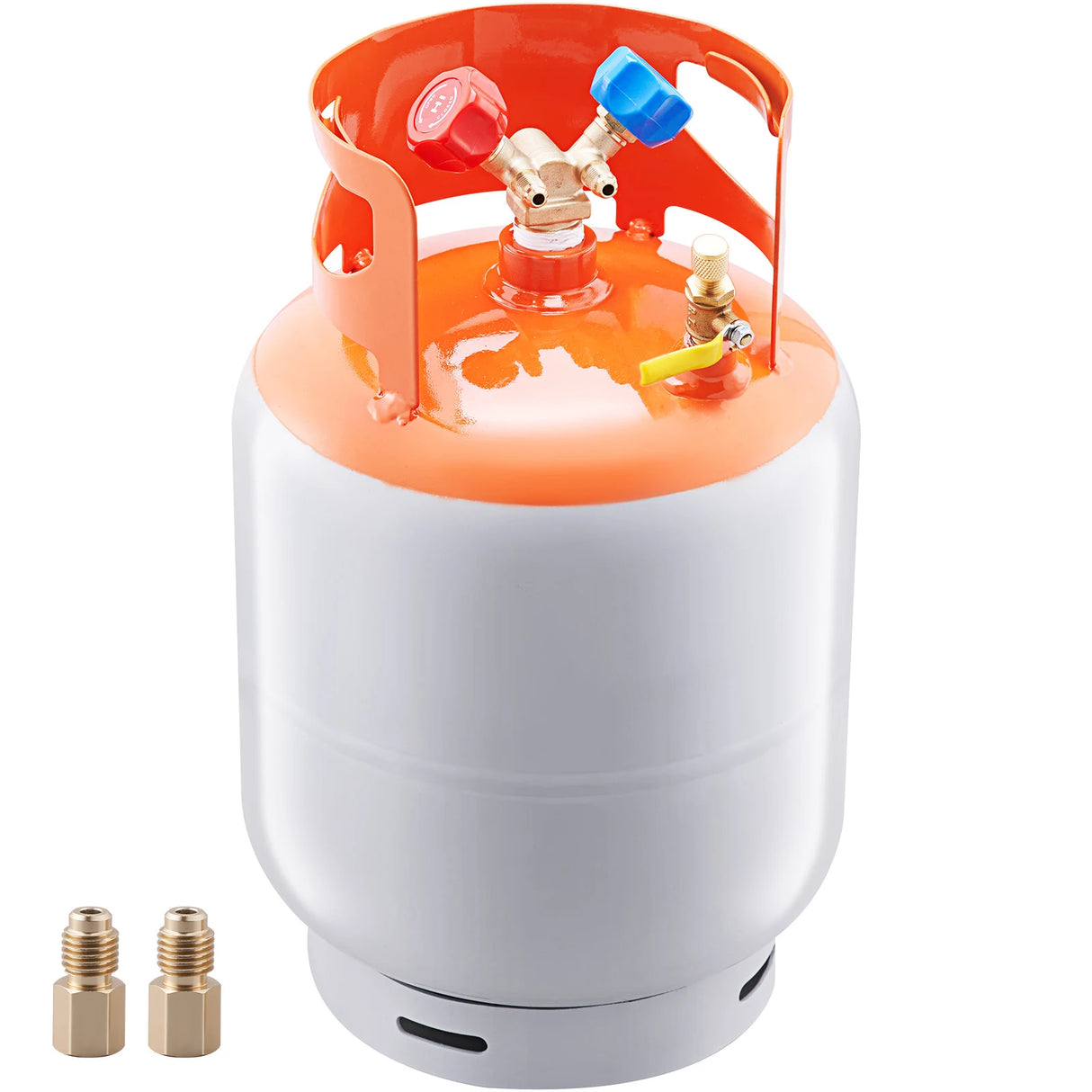 Tanque de Recuperación de Refrigerante SucceBuy 50 LBS – Cilindro Portátil 400 PSI con Válvula en Y para Líquido/Vapor, Compatible R22 y R134A