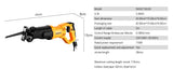 DEKO DKRS710G20 Sierra eléctrica de 710W, sierra recíproca con hojas de sierra, herramientas de motosierra para madera, herramientas eléctricas de bricolaje