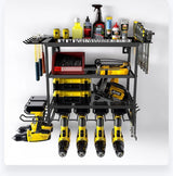 Estante Organizador para Herramientas Eléctricas – Soporte Metálico de Pared para Taller y Garaje