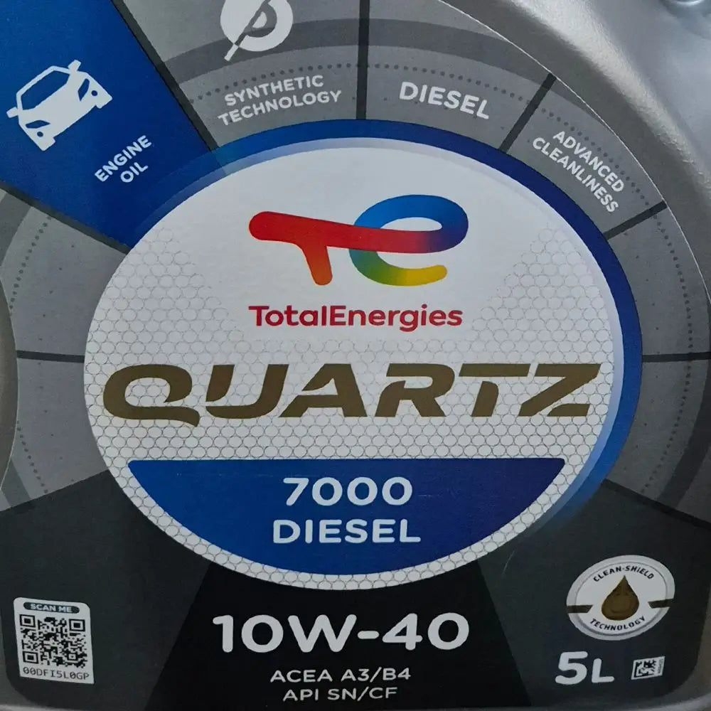 Aceite Motor Total Quartz 7000 10W40 5L - Protección del Motor