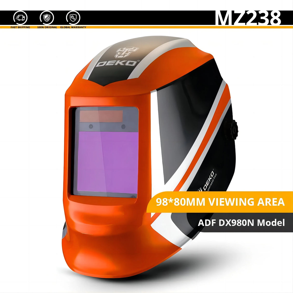 Casco de Soldadura DEKO Solar con Oscurecimiento Automático – Ajustable 4/9-13 para MIG/MMA