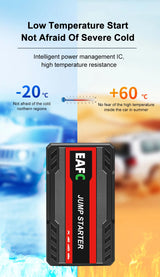 Arrancador de Batería de Coche 600A 12V con USB, Luz LED y SOS