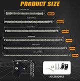 Barra LED UNISHINE 12D Slim 20-52” – Luz Off-Road 12V/24V para SUV y 4x4 con Haz Combinado Flood/Spot
