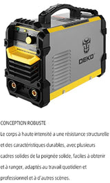 Soldadora DEKO MMA 220V ARC 200A – Máquina de Soldadura con Soporte de Electrodo y Accesorios