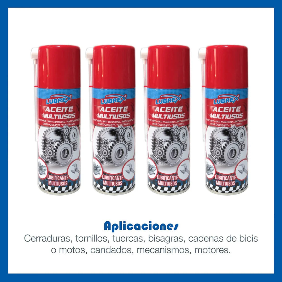 LUBREX Aceite Multiusos 200 ml – Lubricante Anticorrosión y Desbloqueante