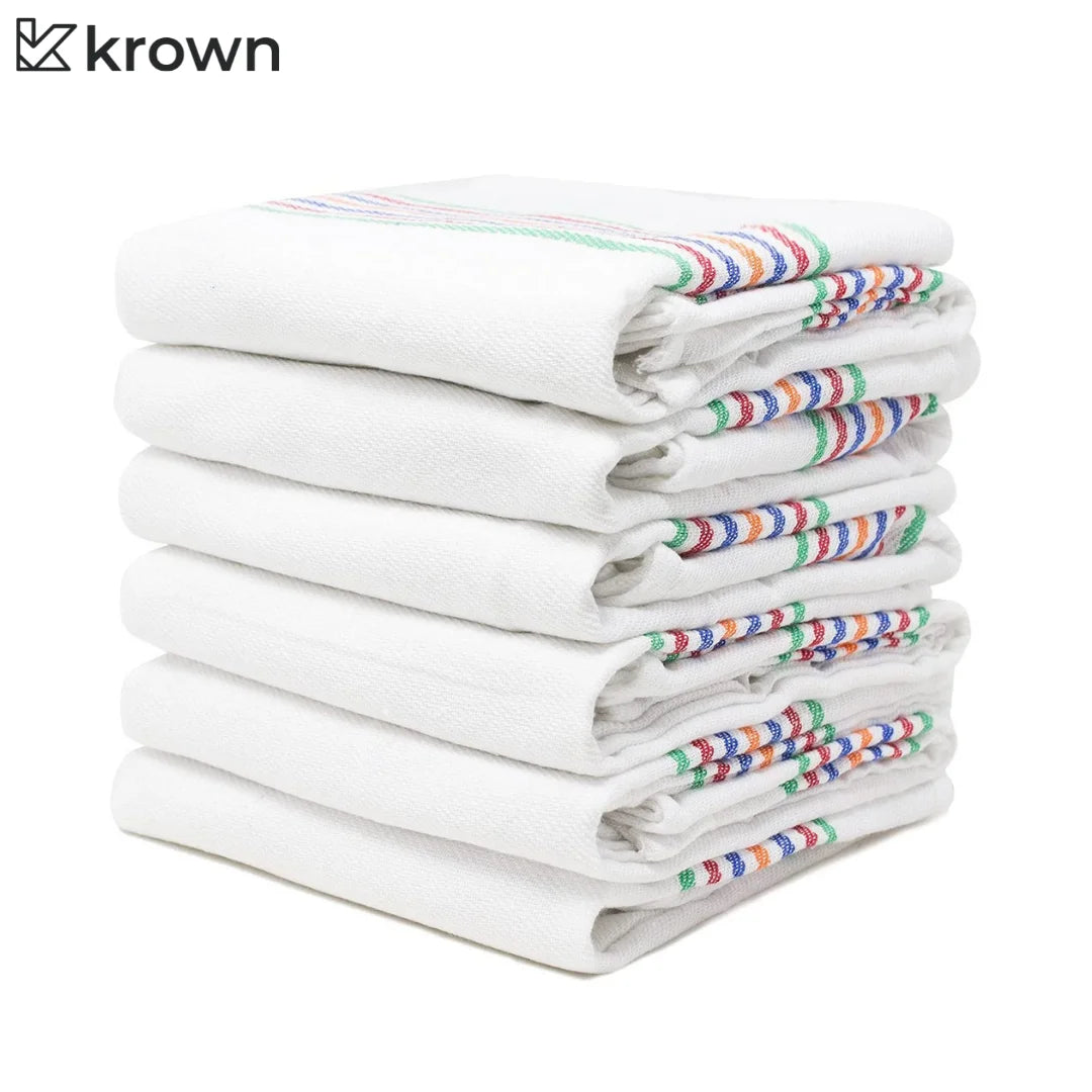 Paños de Cocina KROWN 3/6/12 Unidades – 80% Algodón, Absorbentes y Resistentes Made in Spain