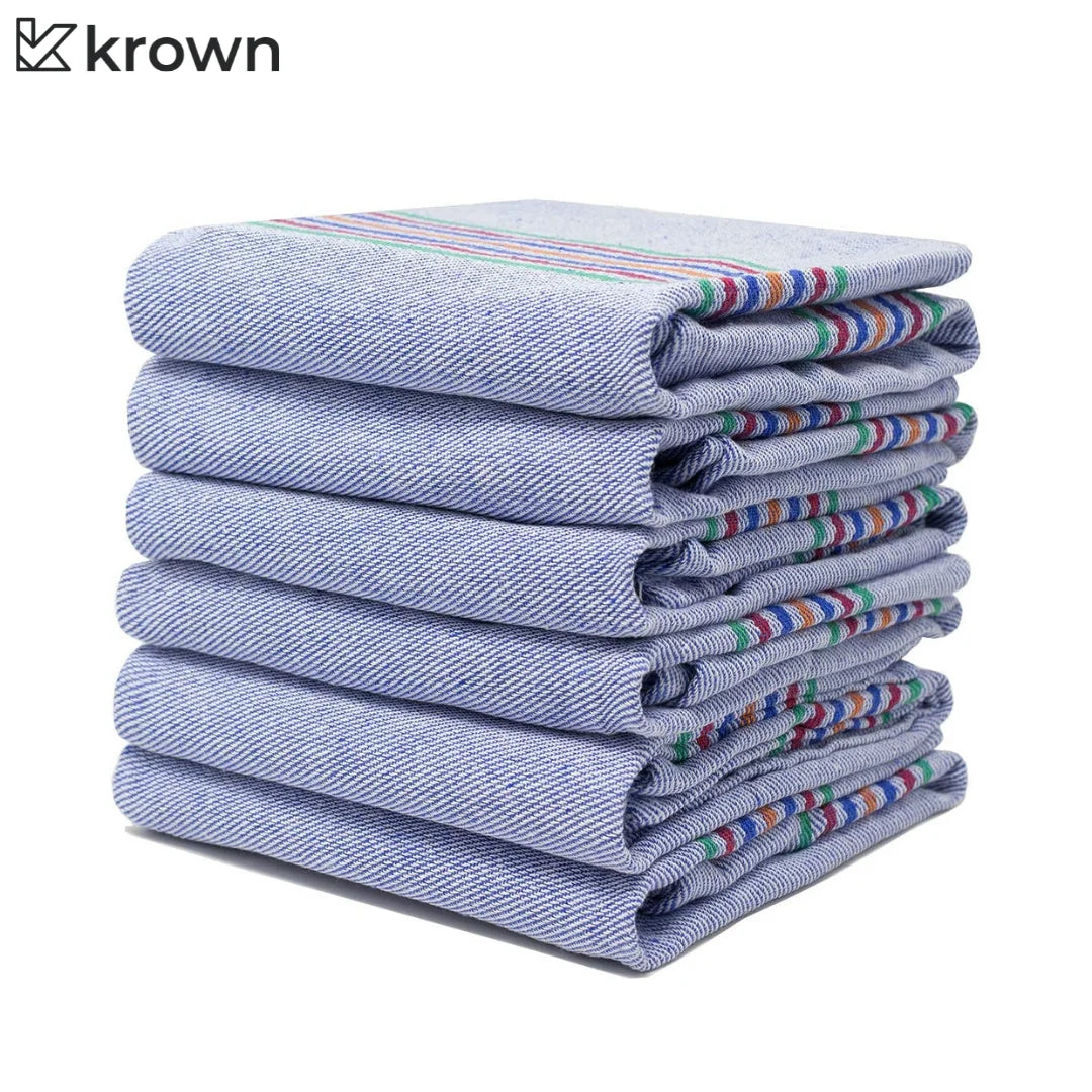 Paños de Cocina KROWN 3/6/12 Unidades – 80% Algodón, Absorbentes y Resistentes Made in Spain