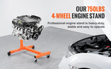 Soporte de Motor SucceBuy 750/1300/1500 lb – Caballete Giratorio 360° para Reparación de Vehículos